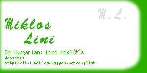 miklos lini business card